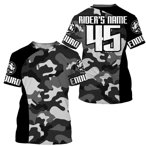 Camo Enduro Personalized Jersey UPF30+ Extreme Off-road Dirt Bike Racing Adult&Kid Terrain Race| NMS705