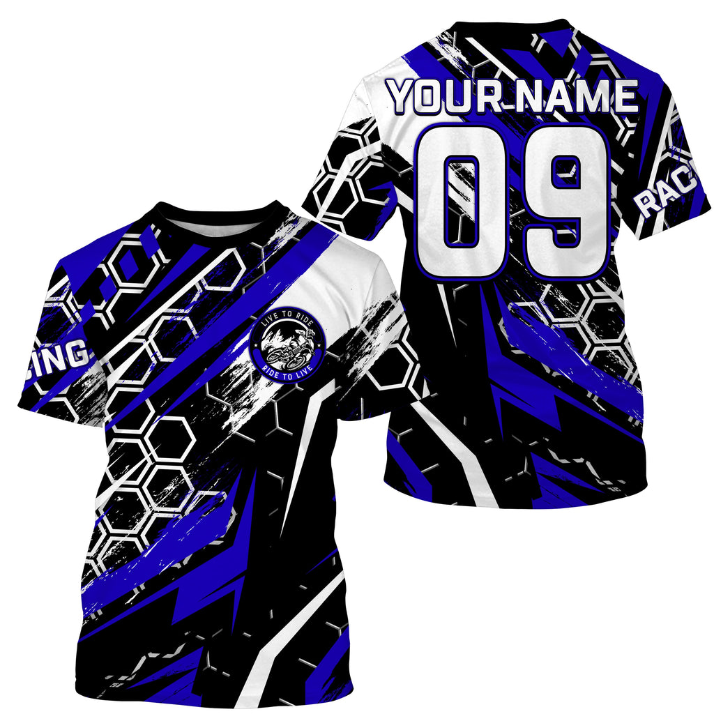  Custom Number Name Motocross Racing Jersey Adult&Kid Dirt Bike  Live to Ride Off-Road MX Shirt Motorcycle PDT182 : Automotive
