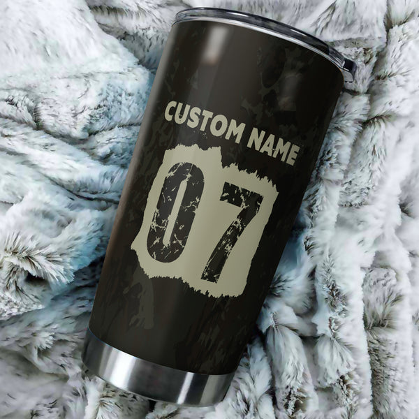 Camo Motocross Personalized Tumbler - MotoX Dirt Bike Motorcycle Tumbler Off-road Rider Drinkware| NMS418