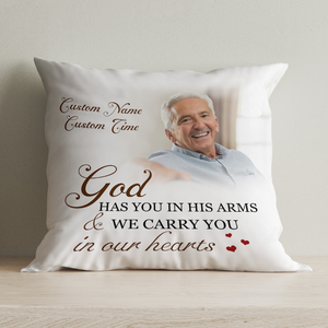 Personalized Memorial Gift for Loss of Loved One| Carry You In Heart Throw Pillow Sympathy Gift| JPL93