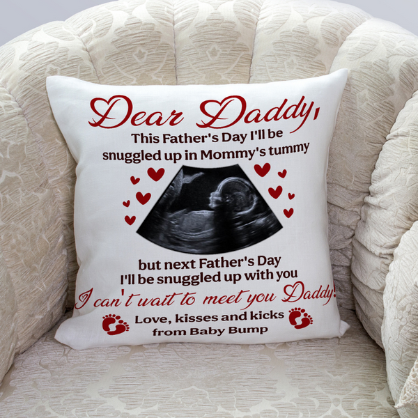 Personalized Pillow For New Dad| First Father's Day Gift for Husband, Dad To Be, 1st Time Dad| JPL79