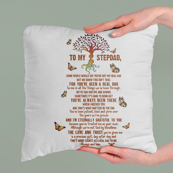 Stepdad Pillow Custom Name| You've Been A Real Dad| Father's Day Gift for Stepdad Stepfather Bonus Dad| JPL74