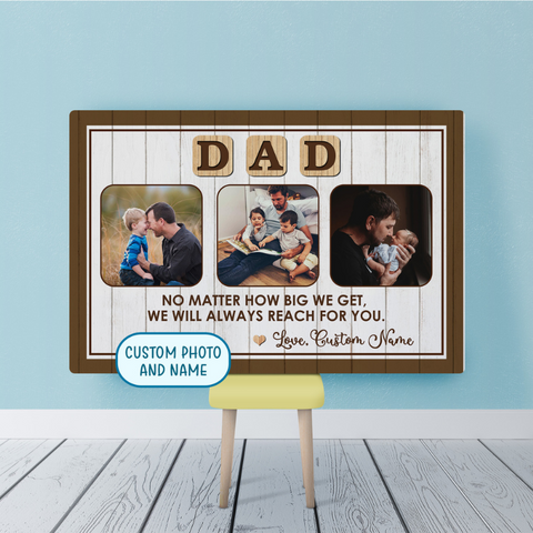 Personalized Canvas for Dad| Father's Day Gift for Husband, Dad Birthday Gift for Father| JC897
