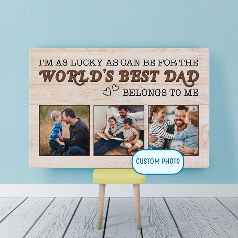 Personalized Dad Photo Collage Canvas| Father's Day Gift for Dad, Father, Husband, Dad Birthday Gift| JC893