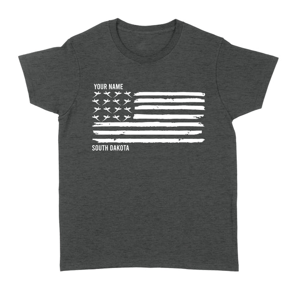 South Dakota Pheasant Flag custom Name T shirt - FSD1161