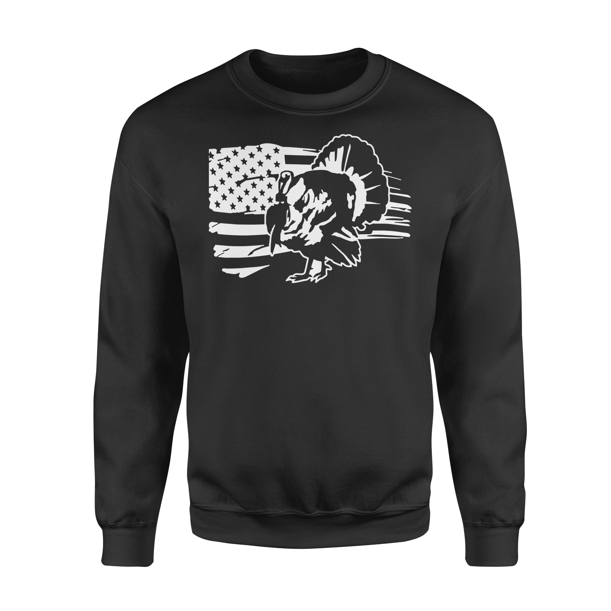 Turkey Hunting American flag sweatshirt gifts for hunter - FSD1318D06