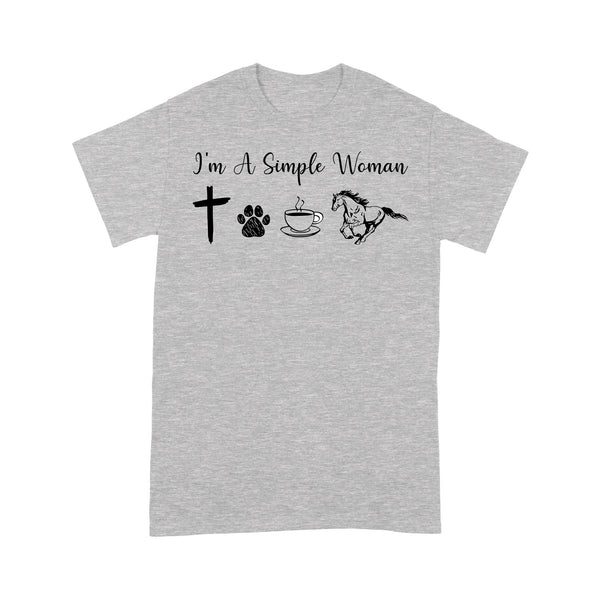 I am a simple women dog, coffee, horse shirt, horse girl shirt D06 NQS1674 - Standard T-shirt