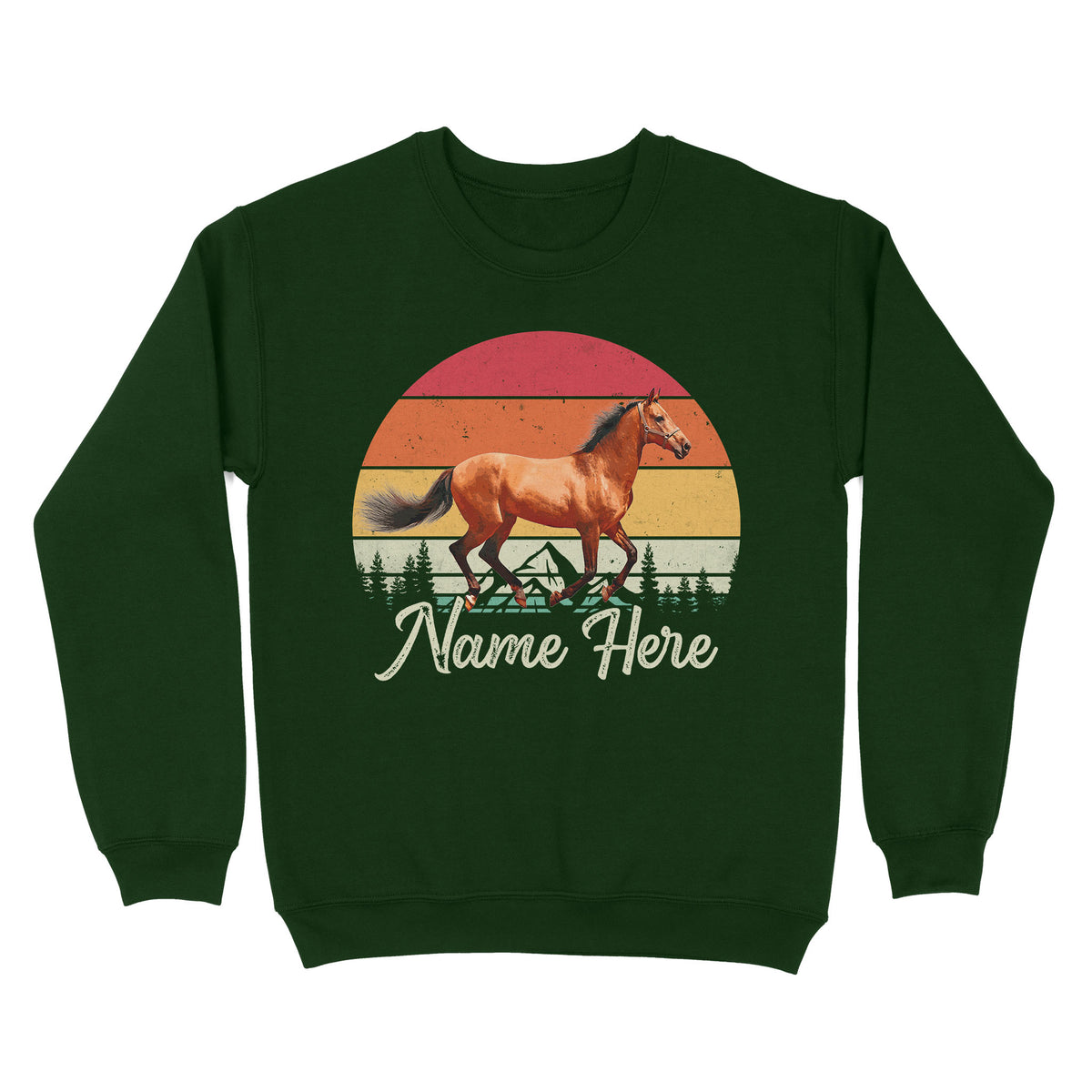 Custom Photo and name Horse retro Shirt, Horse Riding Shirt, Gift for Horse Lover D03 NQS3244 Sweatshirt