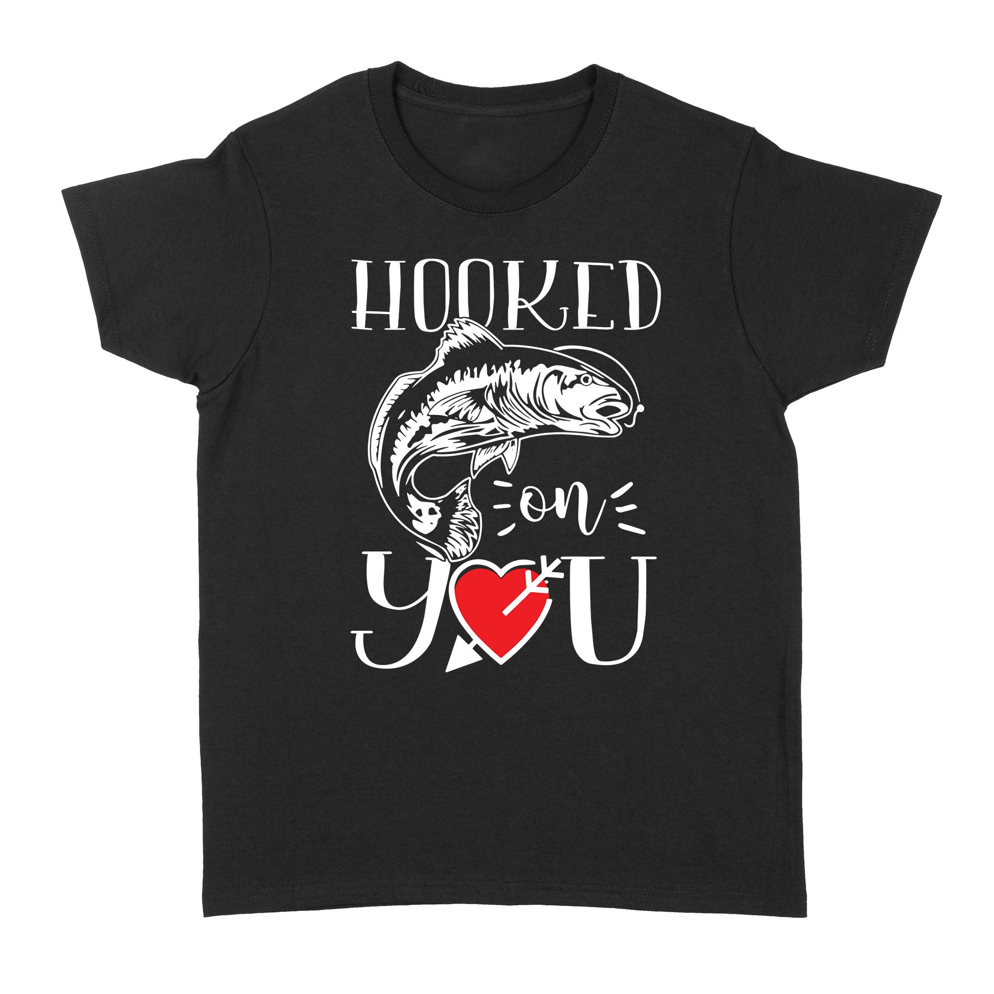 Fishing valentine day gift for husband hooked on you t-shirt - FSD1328D08