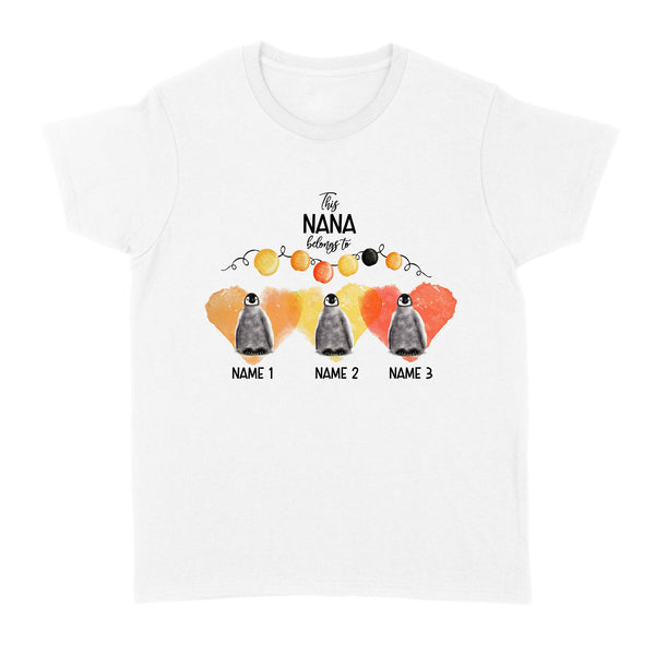 Grandchildren names, Little penguins T-shirt, Gift for Grandma, Mother's day Gift - TNN74D05