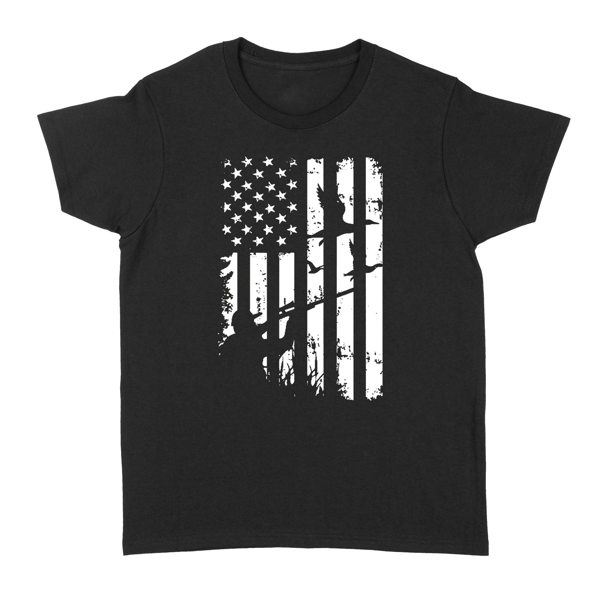 Duck Hunting American Flag 4th July Clothes, Shirt for hunter NQSD239 - Standard Women's T-shirt