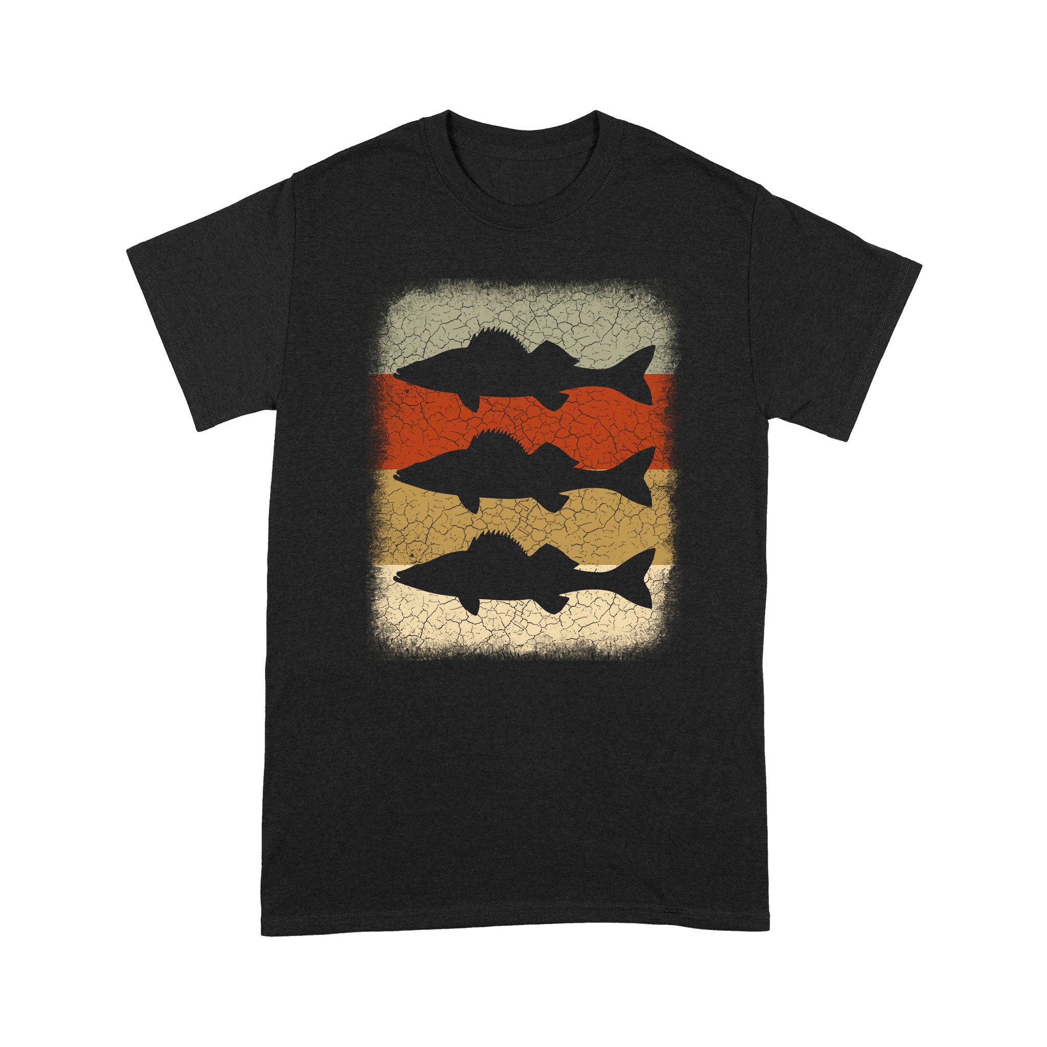 Retro Vintage Walleye Fishing Shirt, Fisherman Gift D03 NQS3136 T-Shirt, M / Black