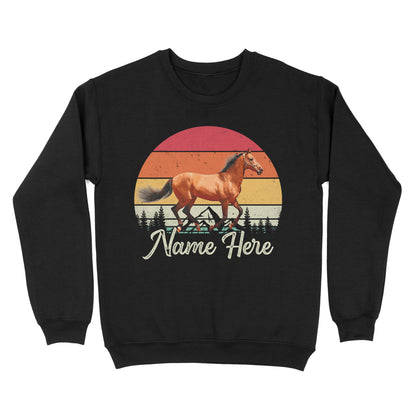 Custom Photo and name Horse retro Shirt, Horse Riding Shirt, Gift for Horse Lover D03 NQS3244 Sweatshirt