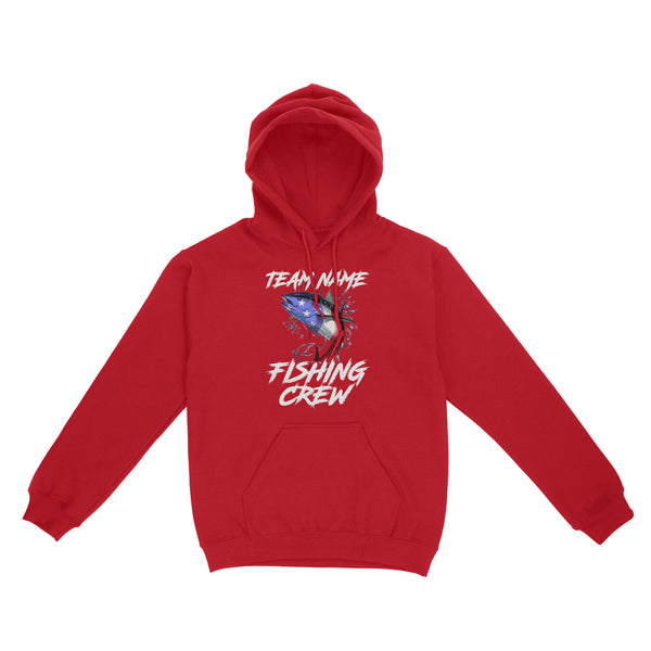 Tuna Fishing American Flag Custom Fishing Hoodie Shirts for Fishing team, Personalized Patriotic Fishing gifts FFS - IPHW2290