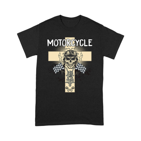 Biker Men T-shirt - Christian Cross Motorcycle Tee, Motocross Off-road Racing Shirt| NMS137 A01