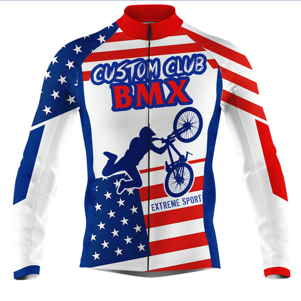 BMX Custom Cycling Jersey Mens Long&Short Sleeve US Bicycle Motocross American Bike Extreme Sport| NMS792