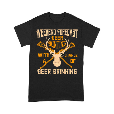 Deer Hunting T-shirt| Weekend Forecast Deer Hunting and Beer Drinking| Gift for Him, Deer Hunters, Hunting Lovers| NTS48 Myfihu