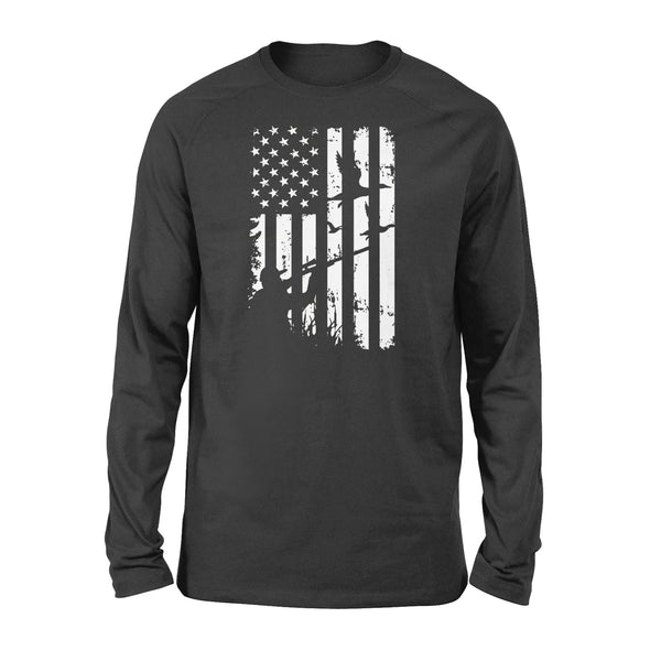 Duck Hunting American Flag 4th July Clothes, Shirt for hunter NQSD239 - Standard Long Sleeve