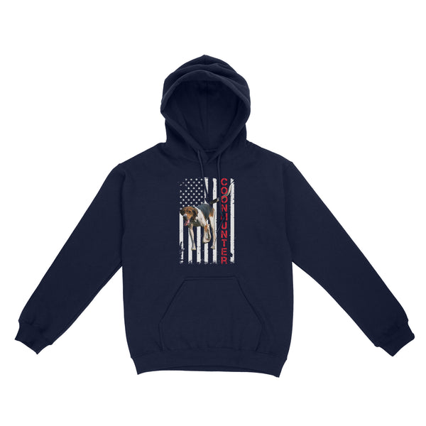 Coon Hunting with Hound Dog American flag Shirts | Treeing walker coonhound Standard Hoodie - FSD2804 D03
