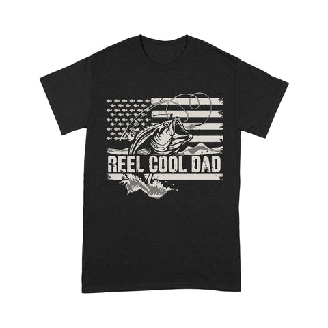 Reel Cool Dad American flag 4th July shirt, Perfect Father's Day Gifts for Fisherman D01 NQS1213 - Standard T-shirt