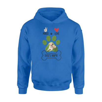 Peace love dog custom dog mom shirt, gift for dog lovers, happy mother's day dog mom D06 NQS1658 - Standard Hoodie