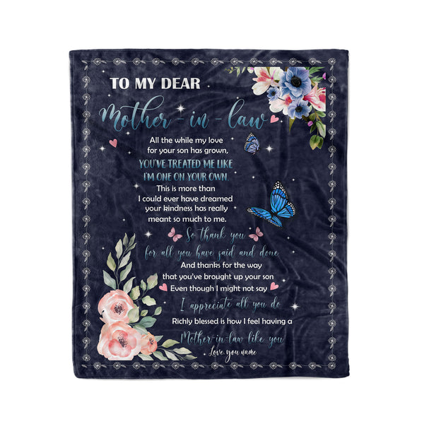To Mother in law blanket I appreciate All you do gifts for mother in law - FSD1293