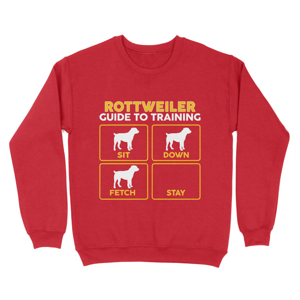 Rottweiler Standard Sweatshirt | Funny Guide to Training dog - FSD2405D08