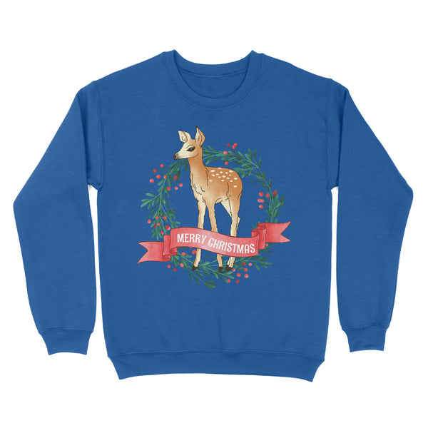 Merry Christmas Deer Sweatshirt FFS - IPHW1917