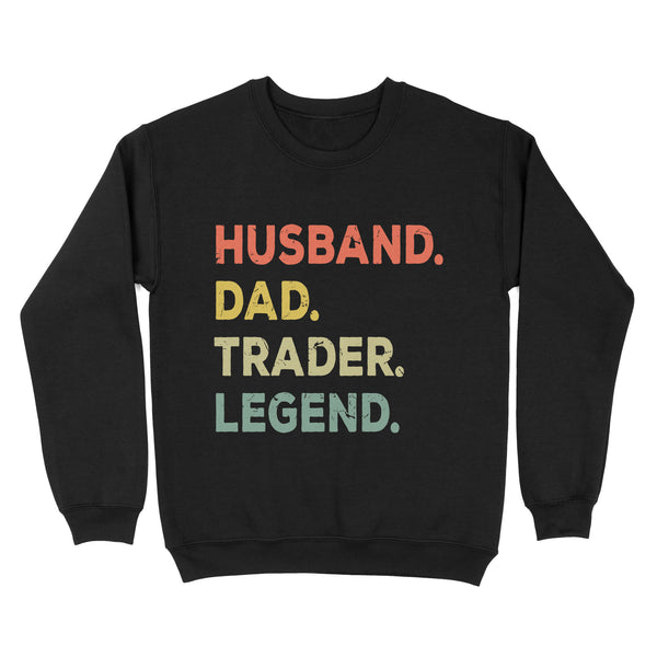 Husband Dad Trader Legend | Funny Stock Trader Shirt Gifts | Day Trading Crypto Bitcoin Shirts NS72 Myfihu