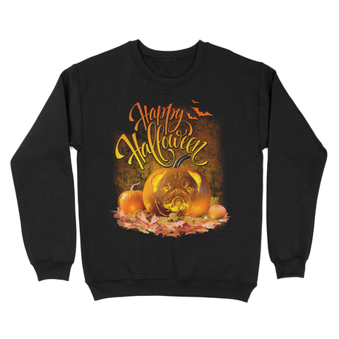 Happy halloween custom dog face's photo - Standard Crew Neck Sweatshirt