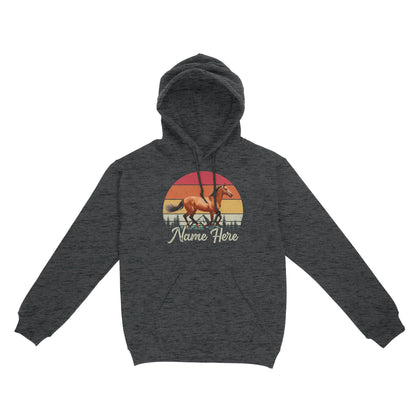 Custom Photo and name Horse retro Shirt, Horse Riding Shirt, Gift for Horse Lover D03 NQS3244 Hoodie