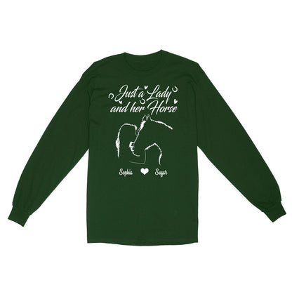 Personalized Gift For Horse Lover, Girl Love Horse Shirt For Women D02 NQS3156 Long Sleeve