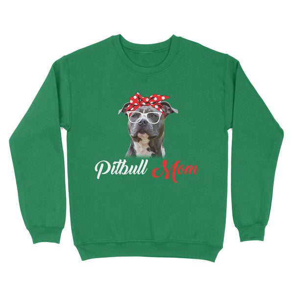 Dog mom mother's day pitbull mom sweatshirt personalized gift A226