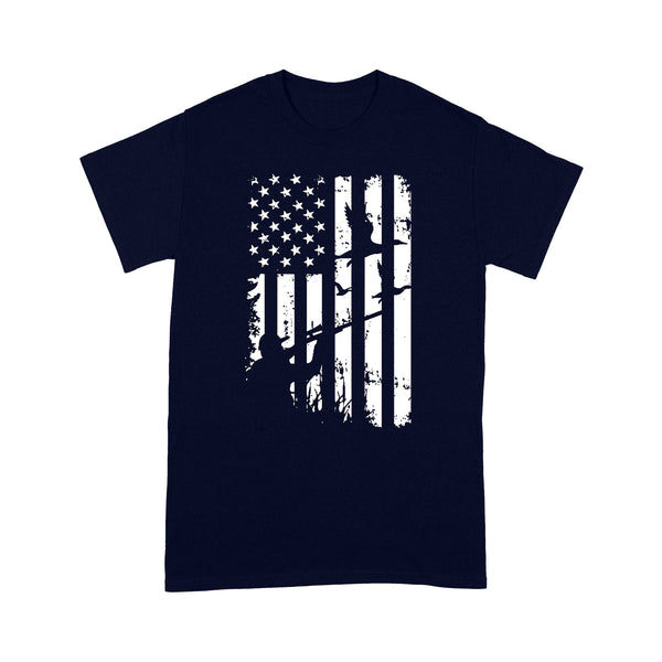 Duck Hunting American Flag 4th July Clothes, Shirt for hunter NQSD239- Standard T-shirt