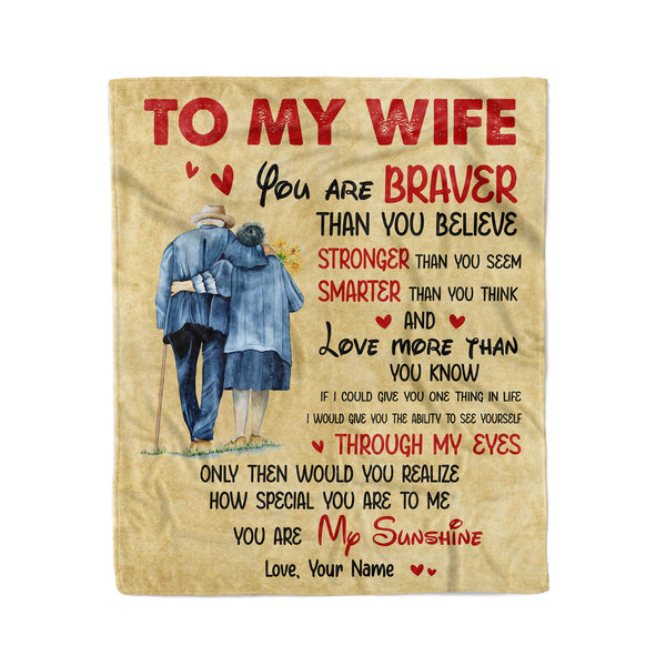 You  Are My Sunshine Fleece Blanket gift for Wife, Valentine's day Gift, Birthday's gift - TNN33D06