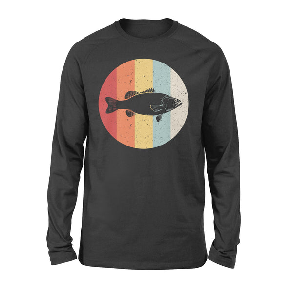 Retro Vintage Bass Fishing Long sleeve shirt - FSD1416D02