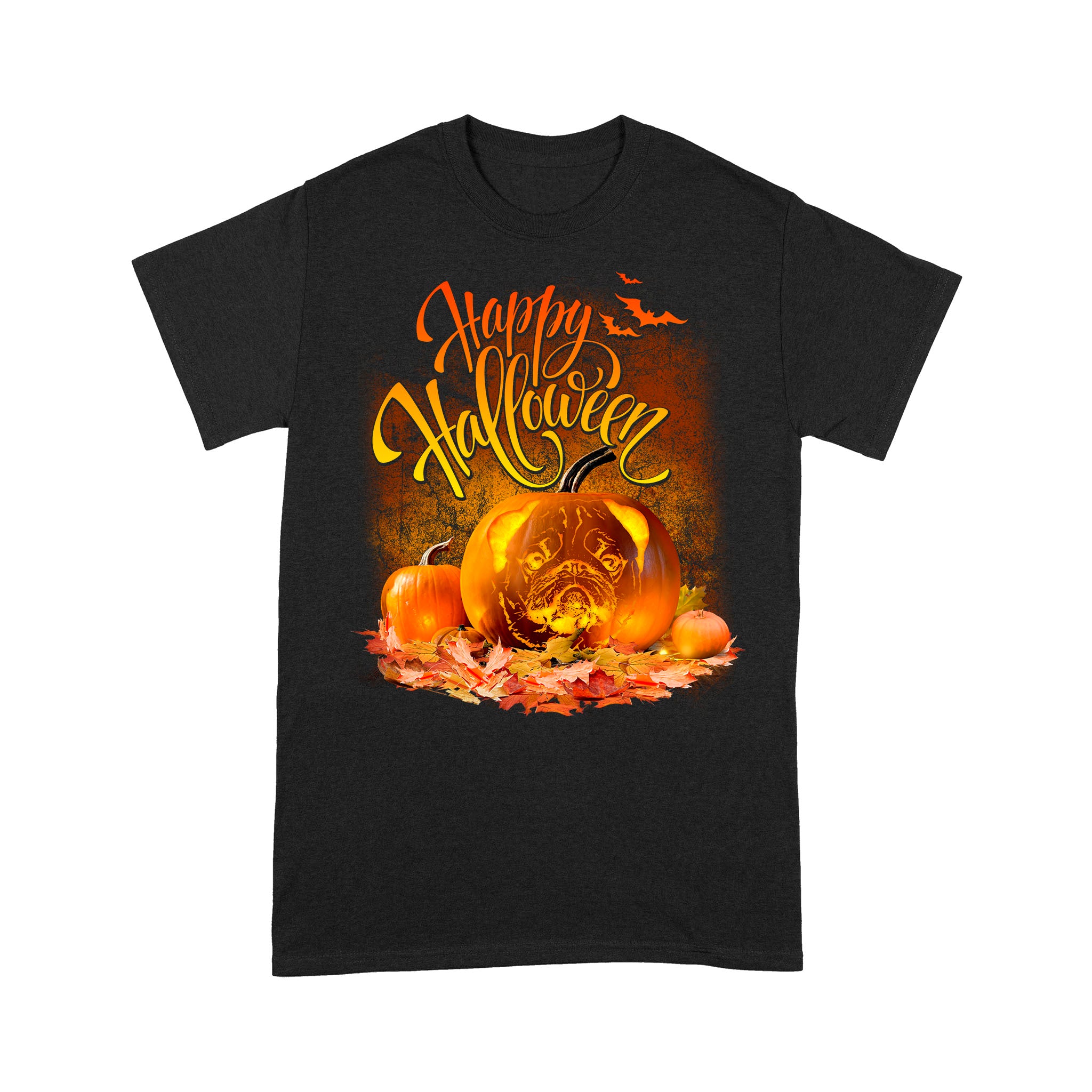 Happy halloween custom dog face's photo - Standard T-Shirt