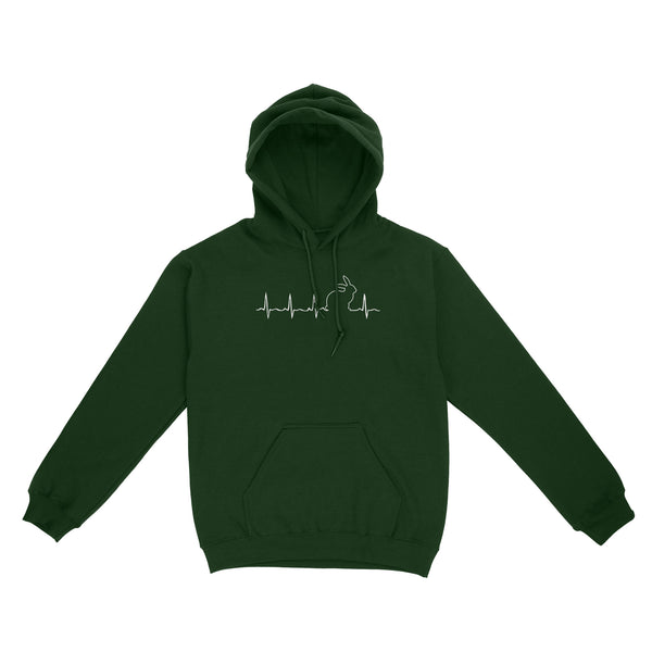 Men’s Rabbit hunting Shirt, Rabbit Pulse Heartbeat Hoodie - FSD3787 D06