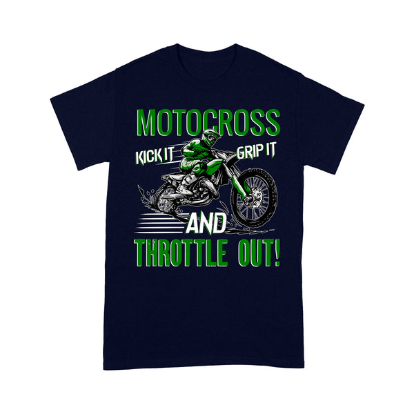 Motocross Men T-shirt - Motorcross and Throttle Out - Cool Dirt Bike Tee, Off-road Dirt Racing| NMS215 A01