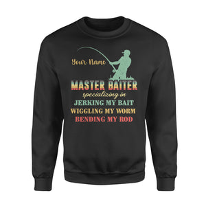 Master baiter custom name fisherman shirt D02 NQS1203 - Standard Crew Neck Sweatshirt