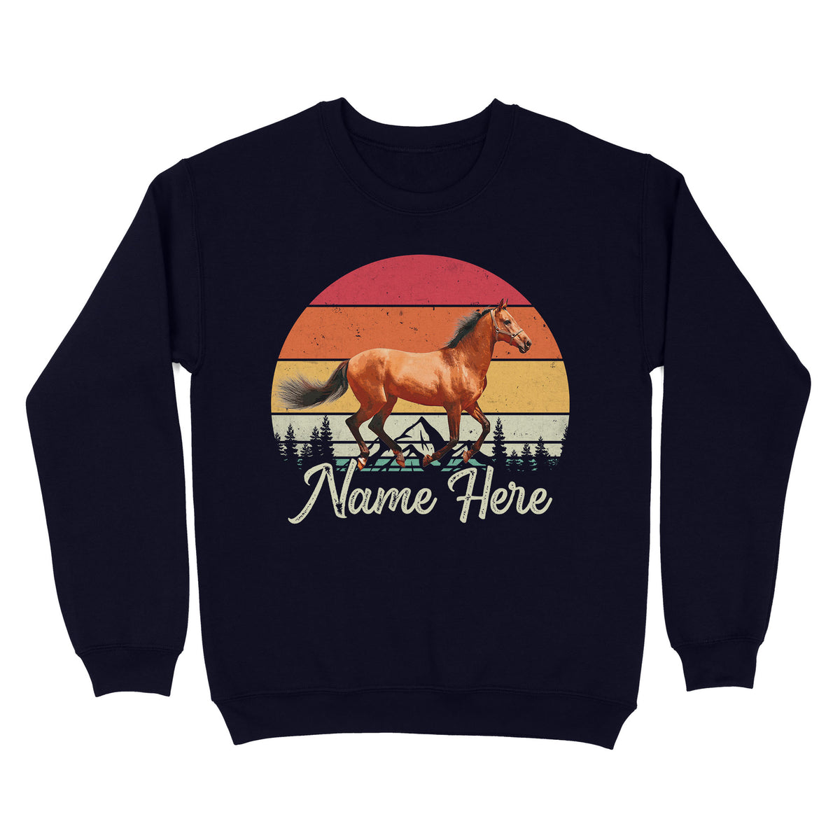 Custom Photo and name Horse retro Shirt, Horse Riding Shirt, Gift for Horse Lover D03 NQS3244 Sweatshirt