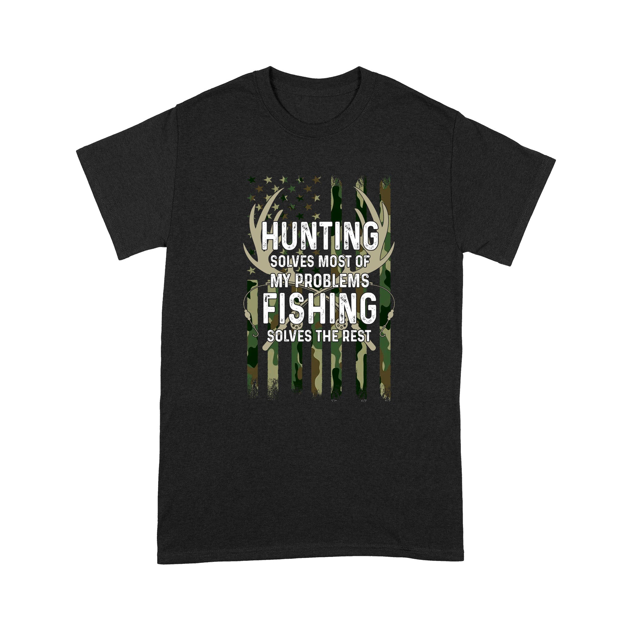 Hunting solves most of my problems, fishing solves the rest camo Ameri –  Myfihu