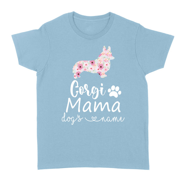 Cute Corgi Shirt| Floral Corgi Dog Gifts Crazy Corgi Lady Shirt Dog Lover Tee Dog Mom Gift| JTSD264