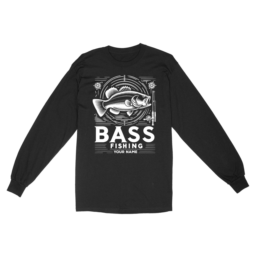 Long Sleeve - Bass Fishing Custom Name Personalized Fishing Shirt A53, L / Kelly Green