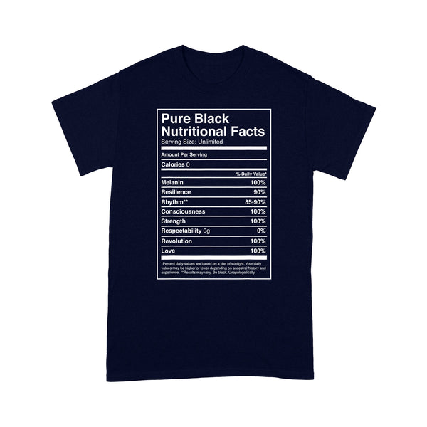 Black Pride Pure Black Nutritional Facts - Standard T-shirt