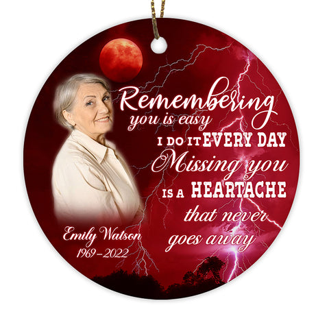 Personalized Memorial Ornament| Missing You Memory Ornament Christmas in Heaven Bereavement Ornament OP86