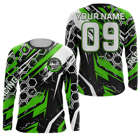 Custom extreme Motocross racing jersey adult&kid UPF30+ biker Live To Ride off-road green MX shirt PDT239