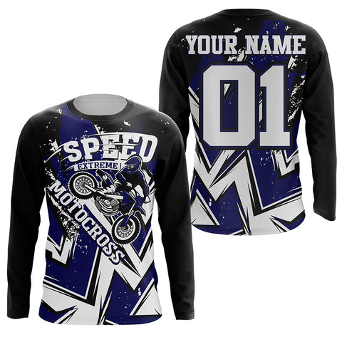 Speed Race Personalized Motocross Jersey UPF30+ Kid Adult Dirt Bike MX Off-road Long Sleeves NMS1141