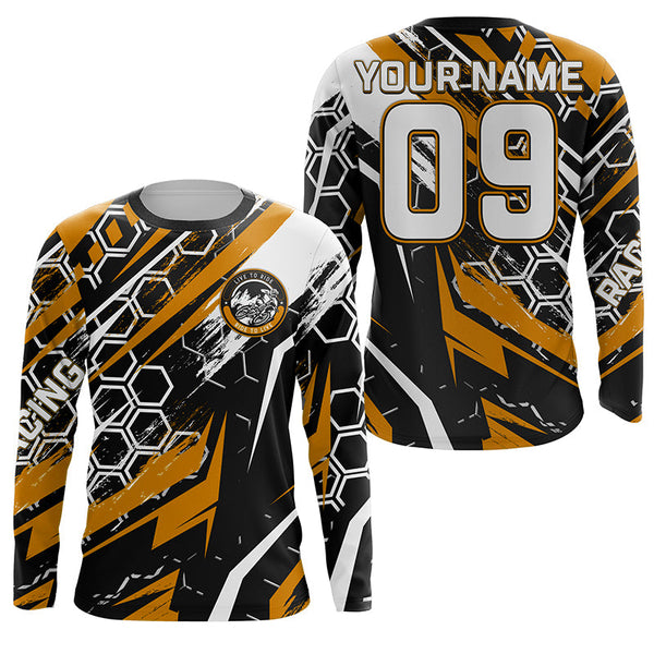 Custom extreme Motocross racing jersey adult&kid UPF30+ biker Live To Ride off-road orange MX shirt PDT240